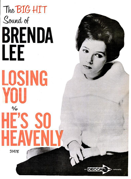 Anuncio del disco "Losing You", de Brenda Lee