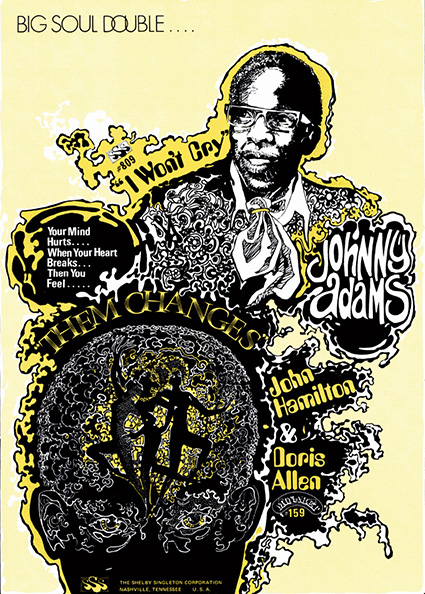 Anuncio del disco de Blues "I Won't Cry", de Johnny Adams