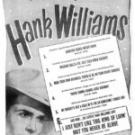Anuncio promocionando al cantante de country Hank Williams