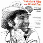 Anuncio promocionando la canción "Yesterday's Wine", de Willie Nelson