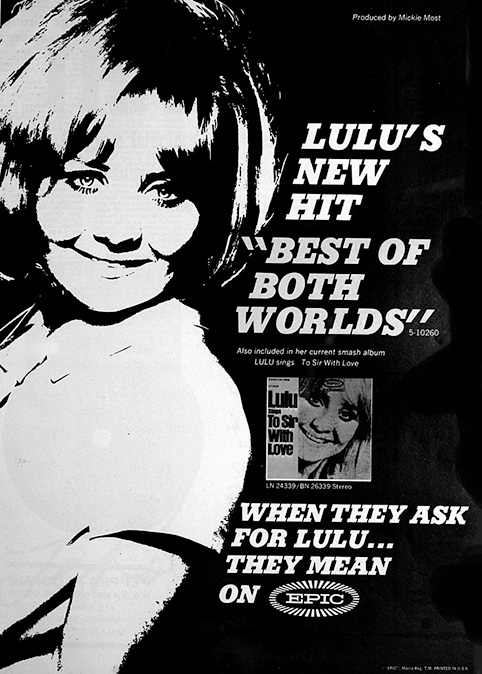 Anuncio del disco "Best Of Both Worlds", de Lulu