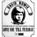 Anuncio del disco "Love You Till Tuesday", de David Bowie