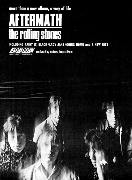 Anuncio del disco "Aftermath", de los Rolling Stones